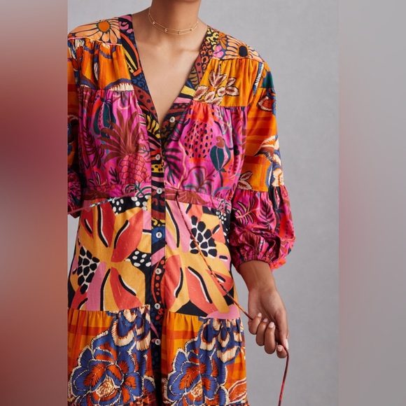 Farm Rio Button-Front Maxi Dress - Picture 3 of 11